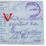 Grodków Opole, List Karta z Frontu 1916 rok, 68 Pułk Landwehry, nazwisko Barschz