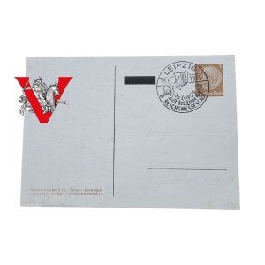 Third Reich, Leipzig, Card and commemorative stamp 1939