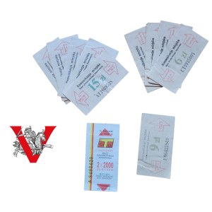 Warsaw, PRL, a collection of 11 Public Transport Tickets