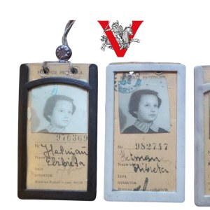 Warsaw, Three MPK monthly tickets, 1950s, Metal Seal, One Person! RARE