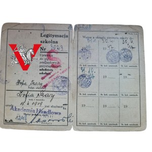 Poznan, School Legitimation, Academy of Commerce in Poznan 1947 year