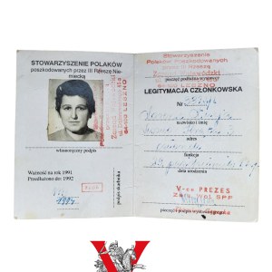 Legitimation, Association of Poles Victimized by the Third Reich, Prisoner of the Camps, Leszno 1992