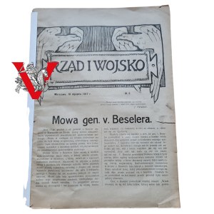 Polish Legions, POW, Government and Army, illegal periodical, 1917, Andrzej Strug, Beliniak