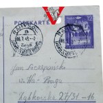 GG Okupacja, Warszawa, Wilchta pow Garwolin, Kartka wysłana przez dziecko do rodziny, 1943, CIEKAWA