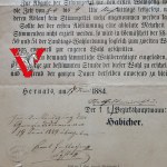 Austo Węgry, Urzędowe Obwieszczenie Wyborcze, wybory do Landtagu 1884, Duży Format
