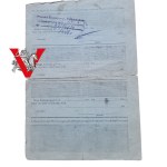 Third Reich, Occupation, Stanisława Sosenka, Forced Laborer, Tax Card, 1944, Confirmed after the War by Polish Authorities