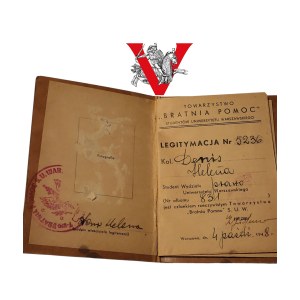 University of Warsaw - Faculty of Law, Legitimation of Brotherly Aid, 1948, Denis Helena - Lawyer from the Kancerlaria of the President and the Council of State