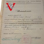 Zaświadczenie Ministerstwa Oświaty - Gryfice 1947 r. - nauczyciel / inspektor szkolny, Konin
