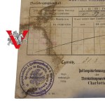 Zaświadczenie ubezpieczeniowe - kopalnia Charlotte, Czernitz (Śląsk) 1908 r.