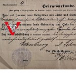 Lubin Luben (Śląsk) - Akt małżeństwa Heiratsurkunde, 1915 r.