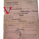 Dziedzice 1945 - Zaświadczenie repatriacyjne Jana Miłkowskiego. Powrót do kraju z Obozu z Austrii, Warszawa