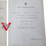 1975-1976 - Zestaw dwóch oryginalnych dokumentów urzędowych dotyczących nadania obywatelstwa polskiego obywatelowi ZSRR - sucha pieczęć, RZADKIE