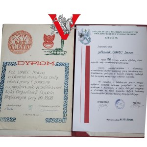 Dyplom i gratulacje dla pułkownika Zenona Siwca - dowódcy WOP w Lubuskiem , Krosno Odrzańskie