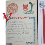 Dyplom i gratulacje dla pułkownika Zenona Siwca - dowódcy WOP w Lubuskiem , Krosno Odrzańskie