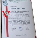 Dyplom i gratulacje dla pułkownika Zenona Siwca - dowódcy WOP w Lubuskiem , Krosno Odrzańskie