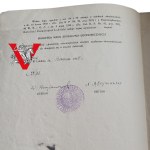 Dyplom Magistra Nauk Społeczno-Ekonomicznych - Katolicki Uniwersytet Lubelski, Lublin 1937 r. - Jadwiga Szaranowska
