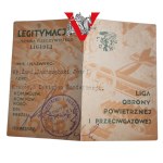 Legitymacja 5 Dywizjonu Żandarmerii - Liga Obrony Powietrznej i Przeciwgazowej, Kraków 1933-1934