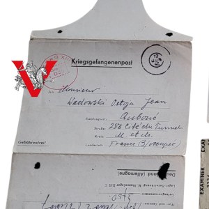 Correspondence of Count Wladyslaw Los, State Police aspirant prisoner of war camp Stalag XIII C, 4th Infantry Division PSZ