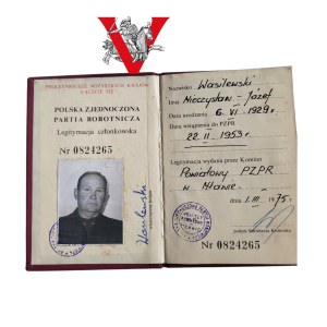 Legitymacja członkowska PZPR - Mława 1975