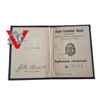 Legitymacja Kolejowego Przysposobienia Wojskowego II RP - Katowice 1936, piękny stan