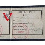 Legitymacja szkolna Ośrodka Szkolenia Dziennikarskiego w Warszawa - 1951