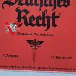 Hans Frank - Deutsches Recht, NSDAP czasopismo III Rzeszy, 1937, dwa numery