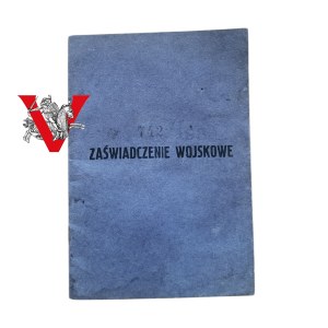 Legitimation - Military booklet, Bielsko 1936, born Cieszyn, II RP