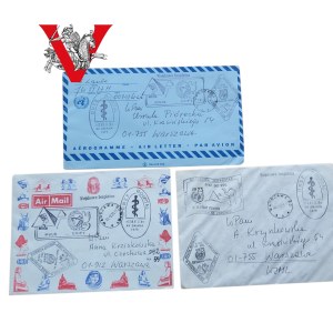 United Nations, Polish Continent , Egypt Syria, XII Shift 1979, Three Envelopes, Stamped Masses