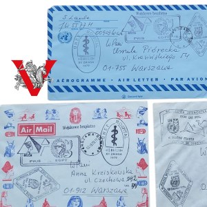 United Nations, Polish Continent , Egypt Syria, XII Shift 1979, Three Envelopes, Stamped Masses