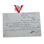 Judaica, Abram Warsztacki, Warszawa Mława, Generalne Gubernatrstwo, Karta Pismo 1918