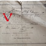 Świadectwo zwolnienia górnika - kopalnia „Charlotte”, Rybnik 1910