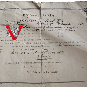 Miner's dismissal certificate - 