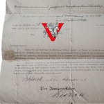Wezwanie urzędowe Pilchowice 1916 - dokument urzędowy z czasów I wojny światowej, Górny Śląsk