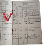 Radziejów Śląsk 1910-1925 - Księga należności i spłat z kasy oszczędnościowo-pożyczkowej, legitymacja finansowa