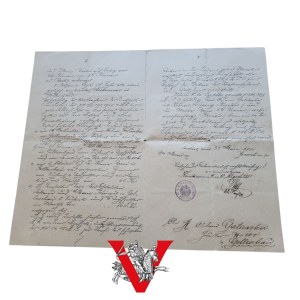 Imperial court document K.K. Kreisgericht Teschen - Cieszyn 1901, case of Jan Czepia from Goleszow