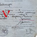 Wilno, Świadectwo metryczne Franciszka Grabowskiego - 1922 r.