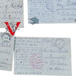 Poznań - Krotoszyn | 24 Listy z Frontu - Polak w Armii Pruskiej | Piękny Zbiór z I Wojna | Część po Polsku, Pieczęcie Wojskowe