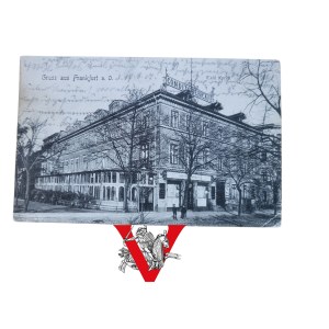 Słubice , Cafe Kyritz, Postcard 1907, Circulation