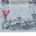 Menu Dîner z 1 listopada 1867 - francuskie menu z herbem, arystokratyczny dwór na ziemiach polskich (XIX w.)