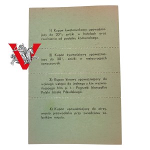 Lviv, Discount, food and lodging coupons, Legionnaires' reunion 1936.