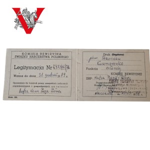 ZHP, Legitimation of the Audit Committee, Sub-marshal Kusznierenko, Warsaw Praga Troop , 1979.
