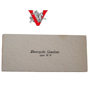 Business Card of an Officer of the Polish Army, KOP, Lieutenant Czeslaw Skorupski, Later AKOWIEC and WOPISTA.