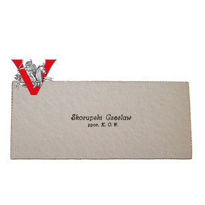 KOP, Lieutenant Czeslaw Skorupski, Business Card. Second Republic, Later Home Army and WOP