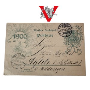 Karta Pocztowa wysłana 28.12.1899 ! CIEKAWOSTKA