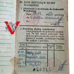 Książeczka Wojskowa, Jaroicn, 1950, 5 Pułk Saperów, Podoficer, Dowódca Drużyny