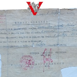 Polish Army 1944-1947 - Soldier fighting the Germans, armored sergeant, - Military Unit No. 3139