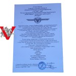 Żołnierze Wyklęci - II Konspiracja Niepodległościowa „Huragan” | Dyplom po por. Jadwidze Kalacie, NSZ, Katowice