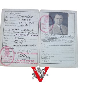 Identity card II RP - Krakow 1935 - printing house manager - original in bdb collector's condition