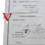 III Rzesza Awans w Luftwaffe - nominacja na Oberfeldwebla, podpis generała, Metz 1944, Rzadkość