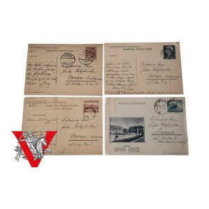 Lomza Four Cards of a Soldier to a Girl in Warsaw 32nd Infantry Regiment, Kobylinski
